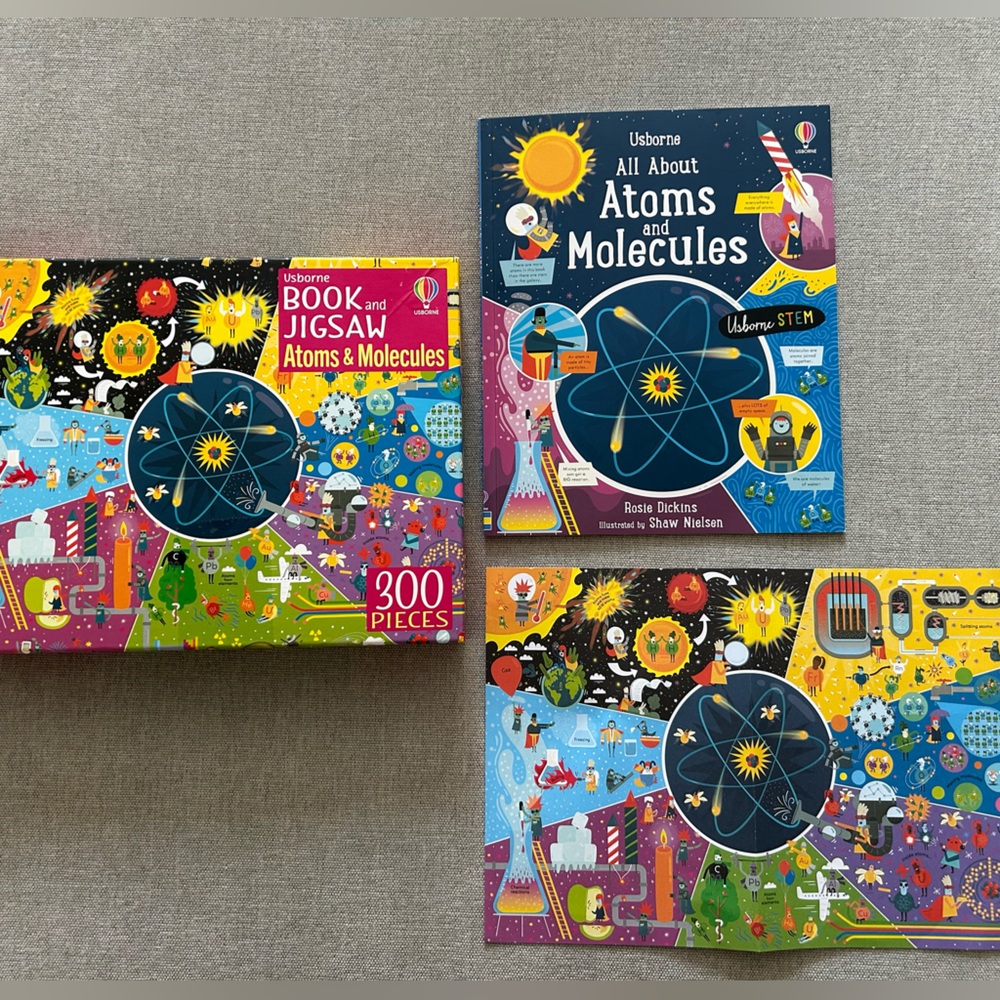 Atoms and Molecules Puzzle and book Set